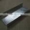 Galvanized metal channel for drywall partition