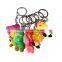custom design silicone rubber tennis racket keychain