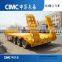 60 tons China new 3 axles low bed trailer / flatbed semi trailer truck factory manufacturer