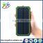 Mass supply portable mobile solar 15000mAh power bank with led indicator light
