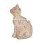 Up-right sit cat cement cat for home outdoor decoration