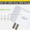 Golf Cellphone Charger Dual USB Cell Phone Charger 5v 2.1a/1a Good Quality Mobile Phone Charger