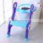 Durable and safety plastic baby toilet seat, children portable ladder toilet