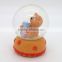 Beautiful mini bear romantic resin snow glass globes