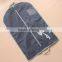 Black hanging PEVA garment bags with logo printing and small clear window