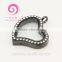 Newly heart girlfriend charms, silver heart floating locket charms china cheap price