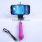 portable mini hand held monopod selfie stick with wire control mini hand held monopod