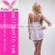 Woman sexy white lace ladies sexy babydoll dress,sexy night sleeping dress