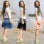 New Fashion Stylish Women's Elastic Waist Knee-length Chiffon Pleated Beach Skirt