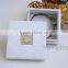 Custom cardboard jewelry boxes for wedding with beaded name plate of C