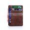 factory wholesale leather card case with money compartment credit card bag