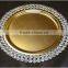 Crystal beaded wedding charger plate