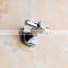 bathroom accessory with brass fancy single robe hook for shower rail.