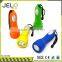 Ningbo JELO Super Bright 3LED Plastic Torch 2AA Bowling ball Rubber Soft touth Flashlight