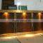Wall Mounted Artificial Stone Water Fountain With LED Spot Light