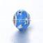 D169 jewelry S925 silver blue enamel charm,white star with crystal beads bracelet