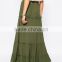 Girls Soft Rayon Long Skirt Tiered Maxi Skirt Layered Long Skirt