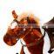 Qaba Kids Plush Ride On Walking Horse with Wheels - Brown