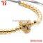 gold plating copper beads marble bead bracelet bead woven bracelet, leopard head bracelet