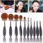 10 pcs soft oval toothbrush shape oval makeup brush