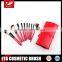 Top-selling 10pcs travling design of makeup brush sets with natural hair