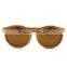 Hot sale zebra wood round colored lenses wood sunglasses