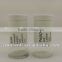 2 pieces white stainless steel coated shaker glass spice bottle