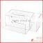 Deluxe Clear Acrylic Counter Top Multi Compartment Storage Organizer Box Tray / Tissue Dispenser Box