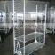 Popular items metal sheet shelving flower cart with side frames