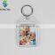 3 set plastic rectangle Key chain Insert family photo key ring