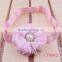 Colorful pearl baby chiffon flower hair band