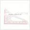 Kearing brand, sanwich line scale ruler, 1/5 red ink transparent ruler #8515