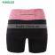 Compression training ladies shorts tight with back zip pocket
