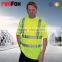 two-colored reflective safety t-shirt for running mens good-looking t-shirt hi vis polyester t-shirt terry cloth