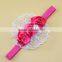 2016 Wholesale Newborn Baby Flower Lace Headband top baby headband,have many color to choose