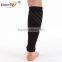 elastic copper nylon knit black long compression calf sleeve brace