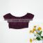 Off Shoulder Baby Clothes Girl Shirts Plain Color Cotton Top Clothing