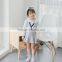 S60617B 2017 New autumn baby girl dress cotton v neck summer casual clothers for 3-8 Y