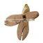 Double tube lotus firm wood professional adjustable shoe tree with metal cap