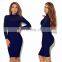 Europe And America Long Sleeve Perspective Sexy One-Piece Dress