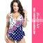 Polka Dot Printed Fashion Sexy Halter Retro Style One-Piece Bathing Suit
