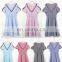 New printing designs lady casual plus size frock for spring blouse