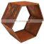 Modern Wood Storage Corten Steel Firewood Holder Stacker