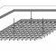 U-shaped Aluminum Alloy Grille Open Cell Grid Ceiling