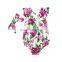 Girl Sunflower Bodysuit Flutter Sleeve Onesie Baby Bubble Romper