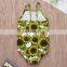 Girl Swimwear Summer Sunflower print One-Pieces Swimsuit beachwear 2-6T