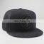 Custom applique merrow logo black denim caps snapback