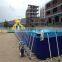 Inflatable Above Ground Metal Frame Swimming Pool With Water Slide For Adult