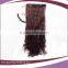 Grey ombre curly synthetic fiber hair extension clip in