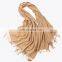 Basic Plain Cashmere Pashmina Shawl Wrap with Tassels